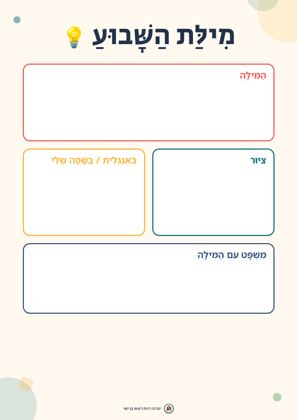 תצוגה מקדימה: מסגרת „מילת השבוע”